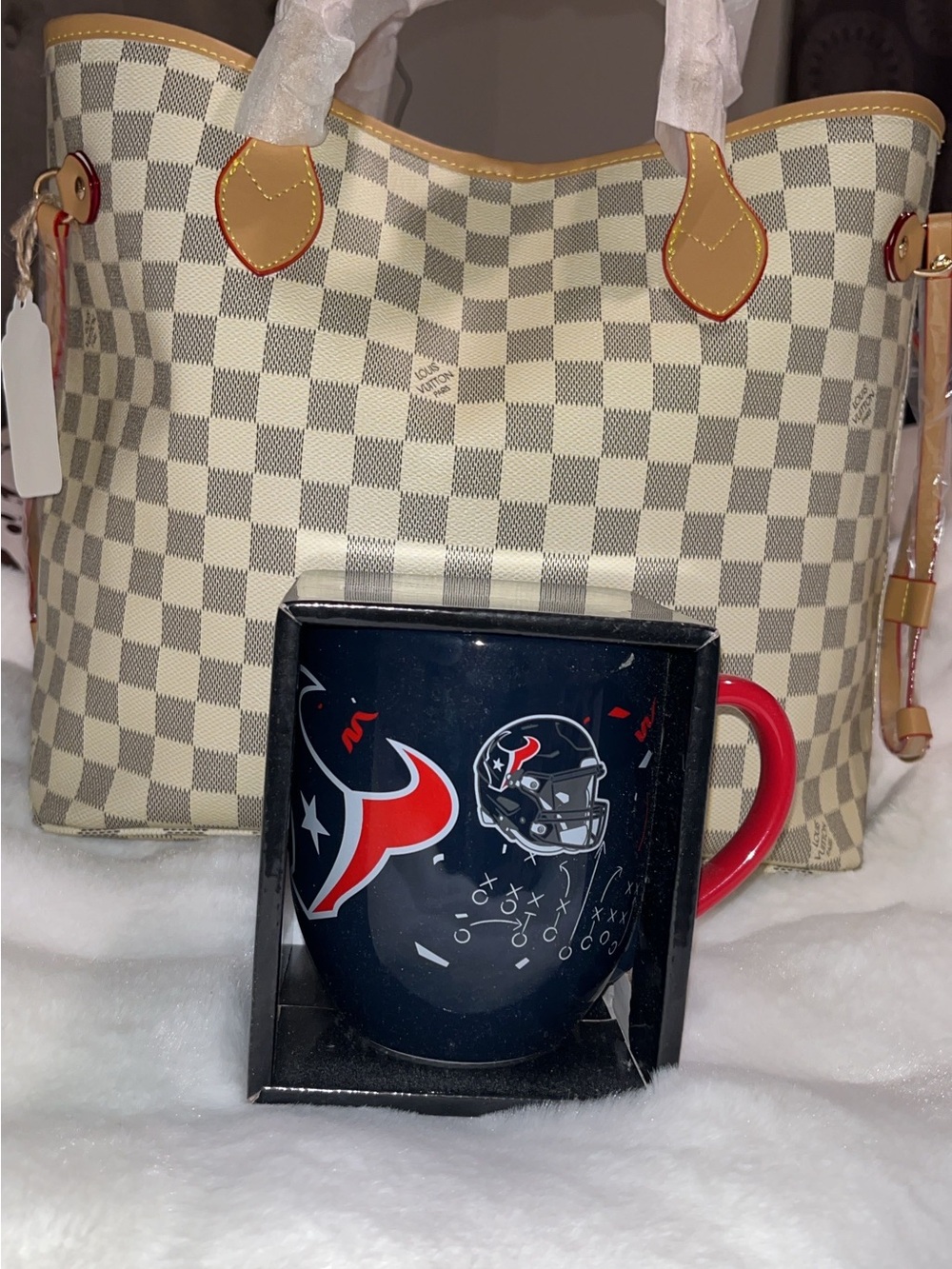 Navy & Red Football Team Ceramic Coffee Mug